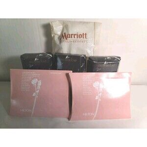 NEW NOS Vintage Lot of 8 Hotel Shower Caps Marriott Hilton